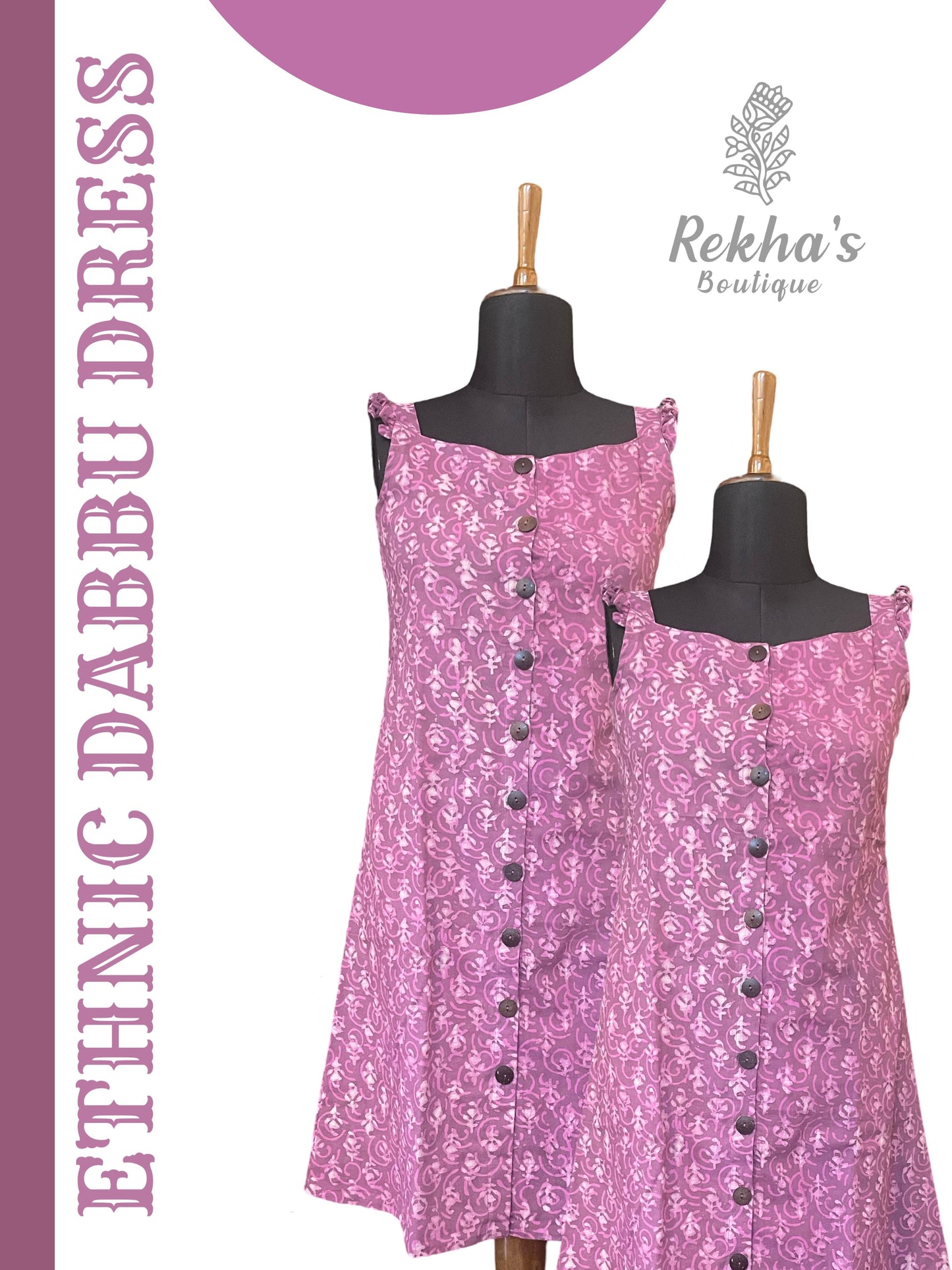 Pastal Pink Dabbu dress
