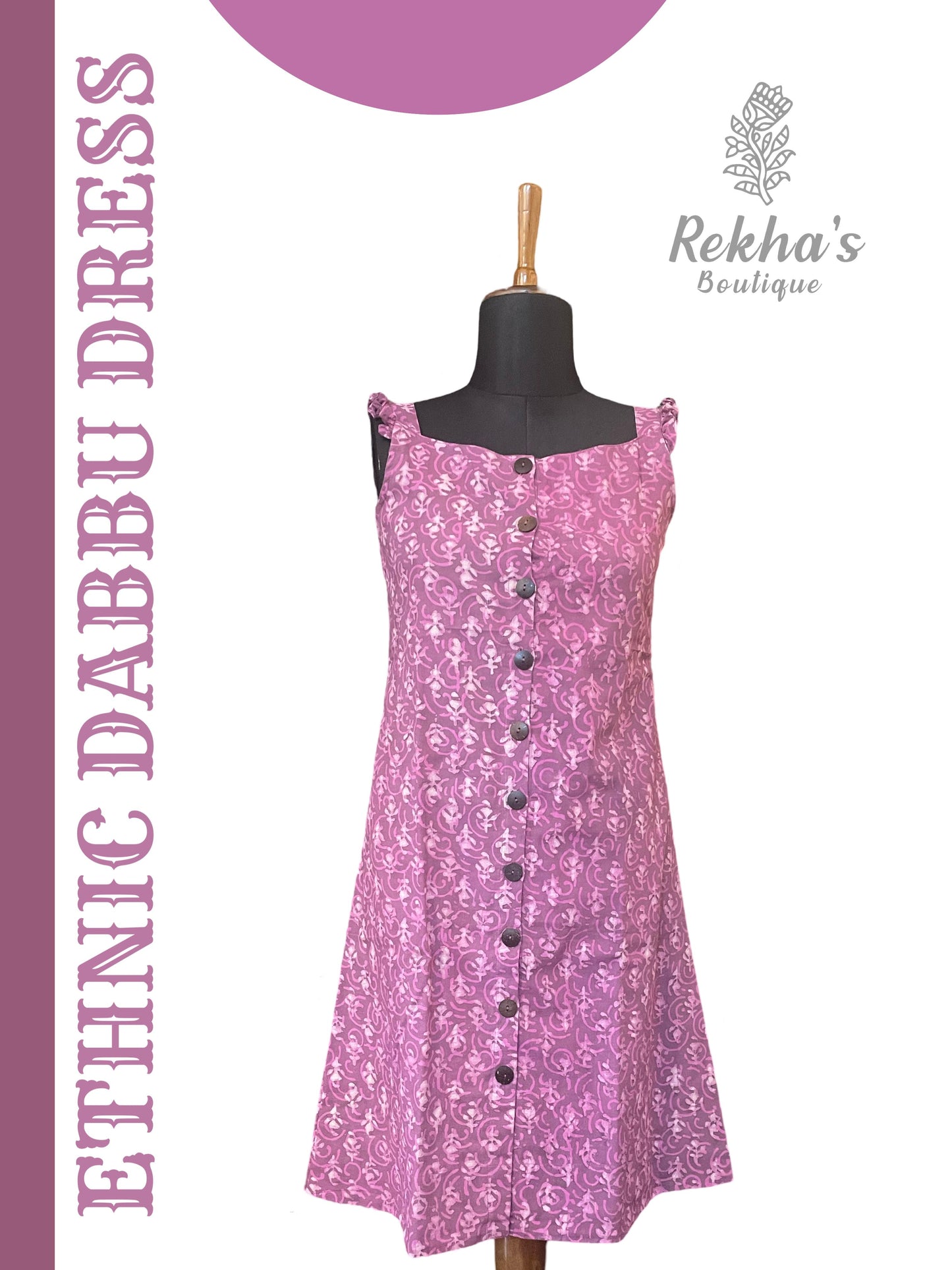 Pastal Pink Dabbu dress