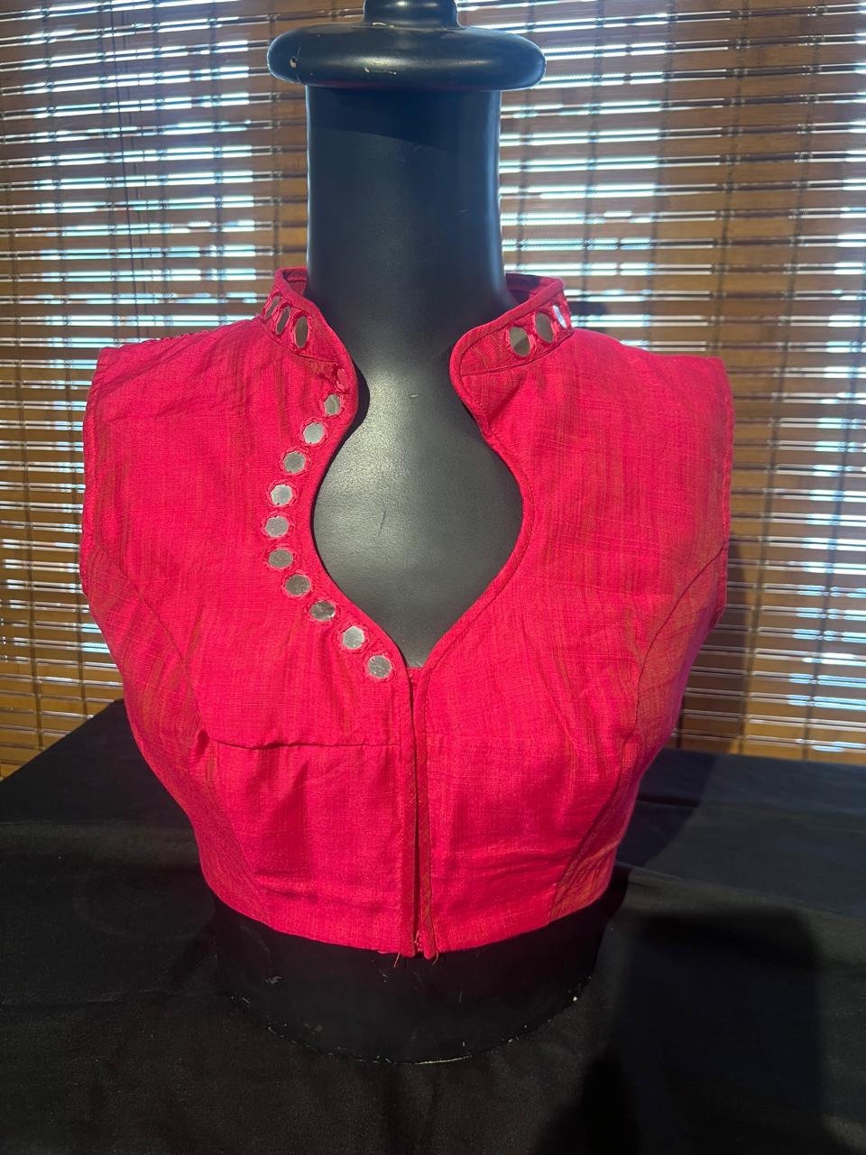 All over Mirror work Soft Silk